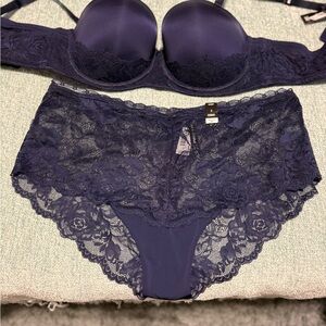 Torrid bra and panty Intimate Set in Navy Blue, NWT